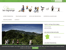 Tablet Screenshot of leolagrange-sport.org